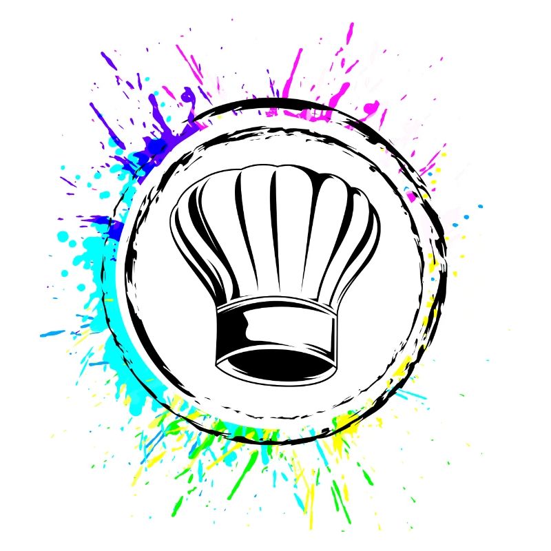 Symbole de chapeau de chef coloré cuisine de chef