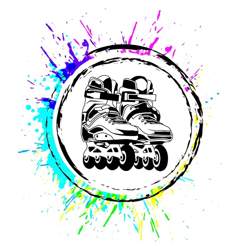 Inline skates icon Colorful