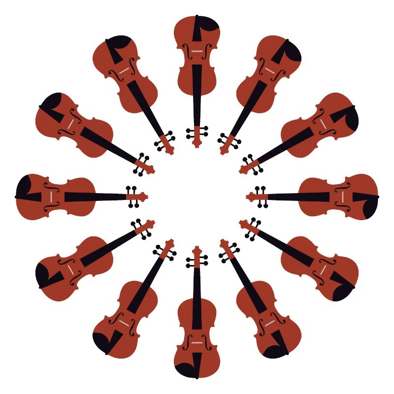 Violins in a circle