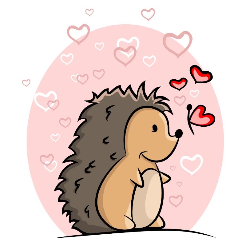 Hedgehogs with hearts