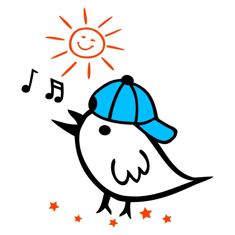 Spring, sparrow with sun