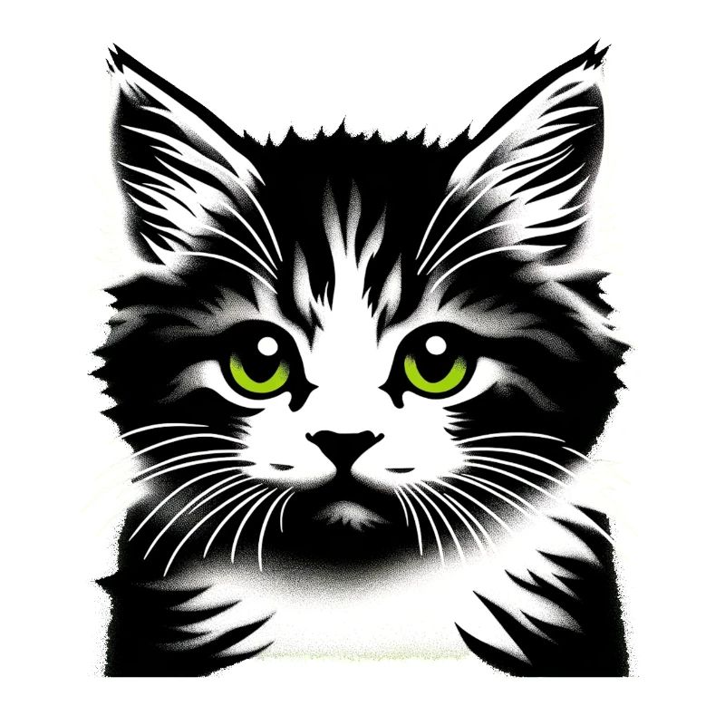 Visage de chat affectueux