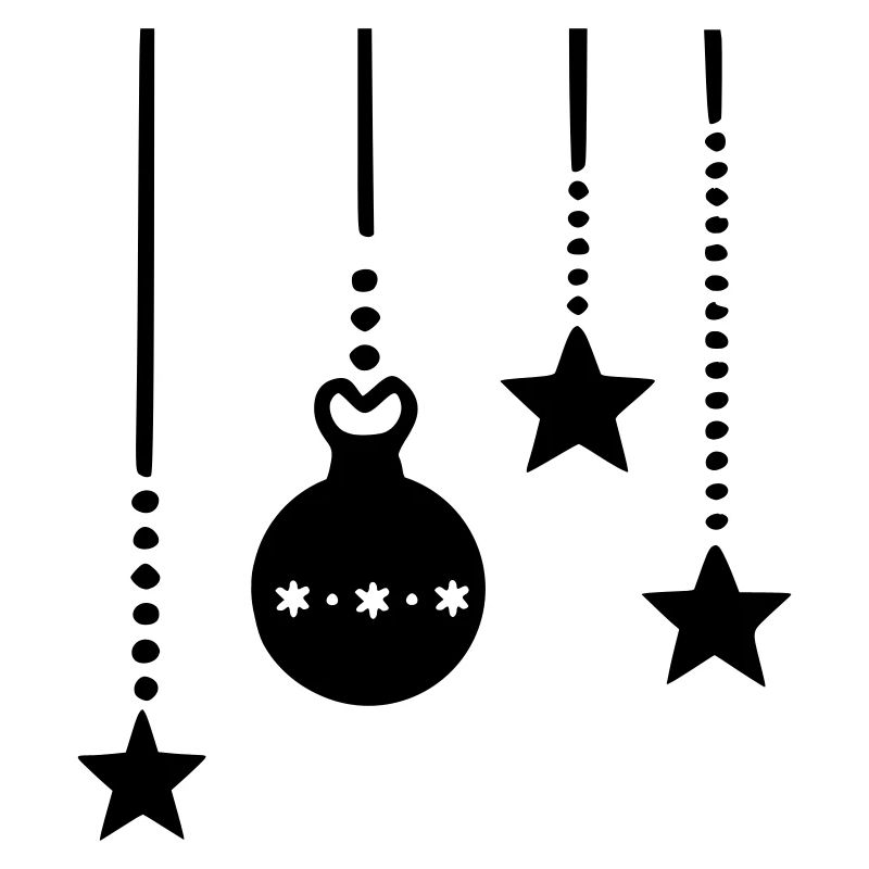 Accrocher des décorations de Noël