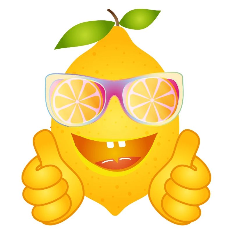 Coole Zitrone mit Sonnenbrille – Comicfrucht