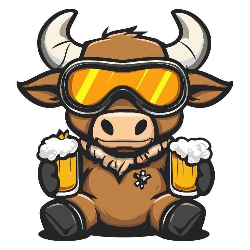 Stier Apres Ski Bier Comic