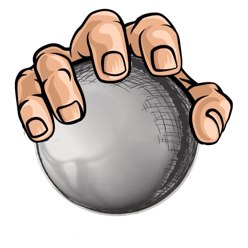 Boule hand with ball