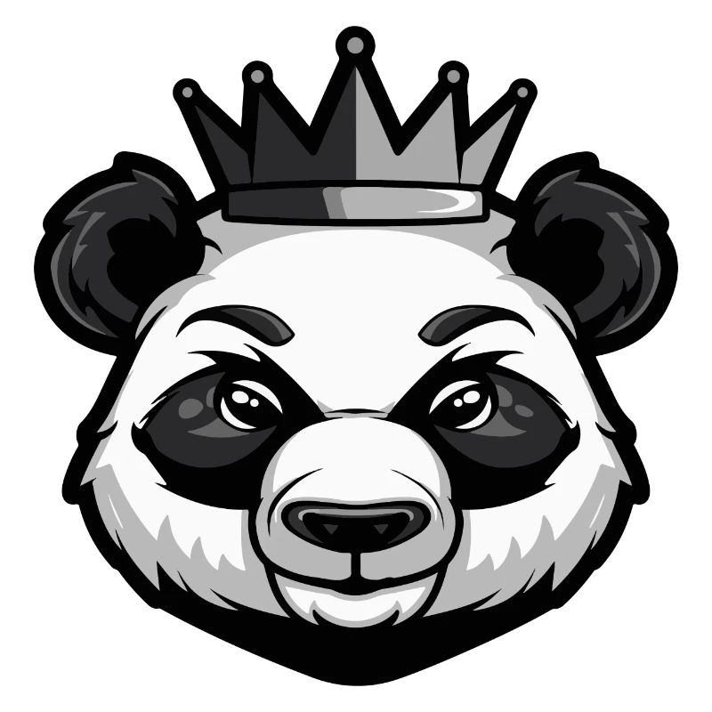 Panda Kopf Krone