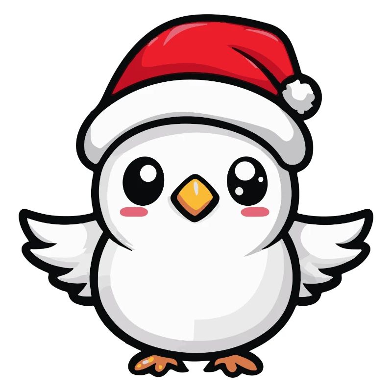 Colombe oiseau Noël mignon