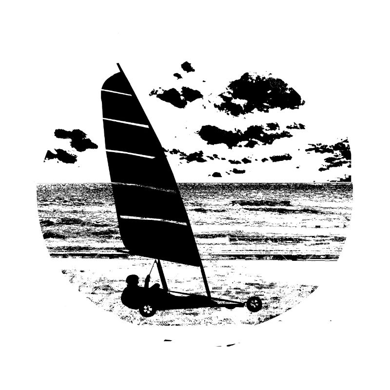 Char a voile sur plage de sable vendée sport mer