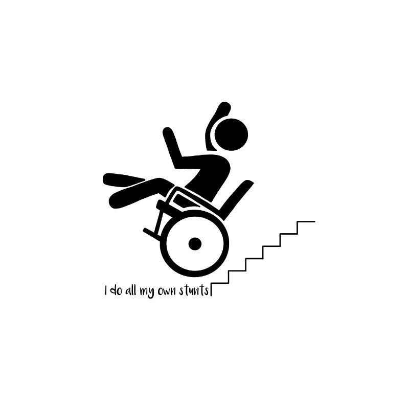 Stuntman Rollstuhlfahrer Rollstuhl lustig Geschenk
