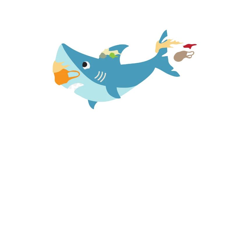 Plastique dans la mer - le requin n'aime plus