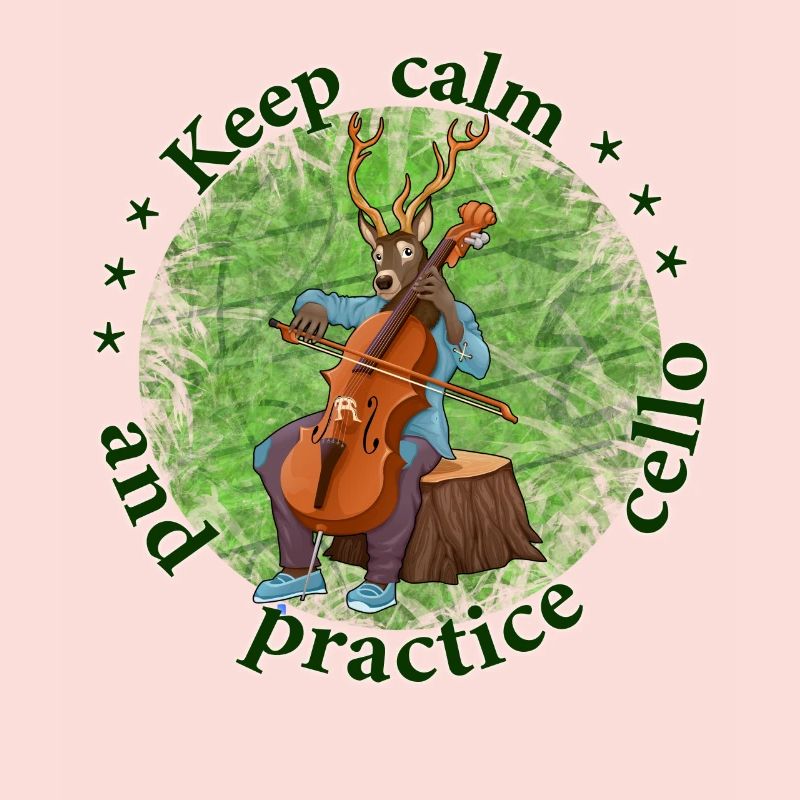 Keep calm practice Cello Violoncello Rentier