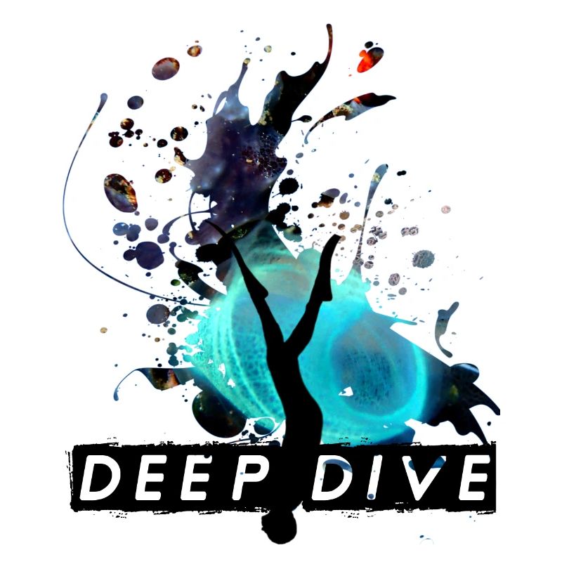 Deep Dive Taucher Freitauchen Apnoetauchen Design