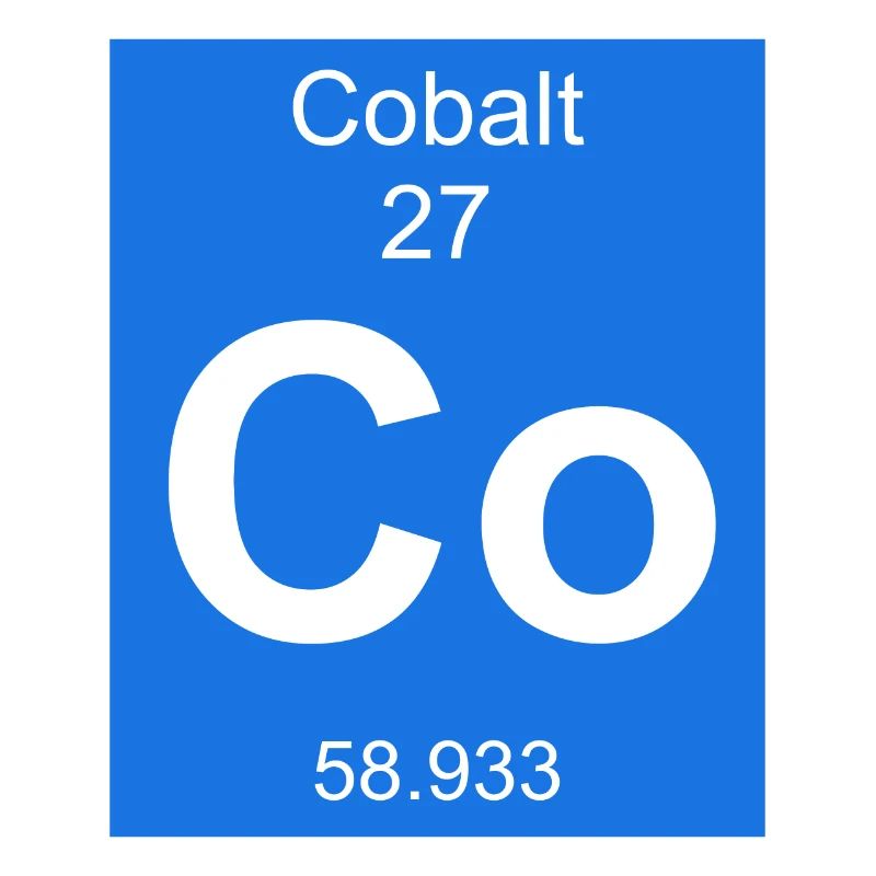Tableau périodique des éléments chimiques de cobalt