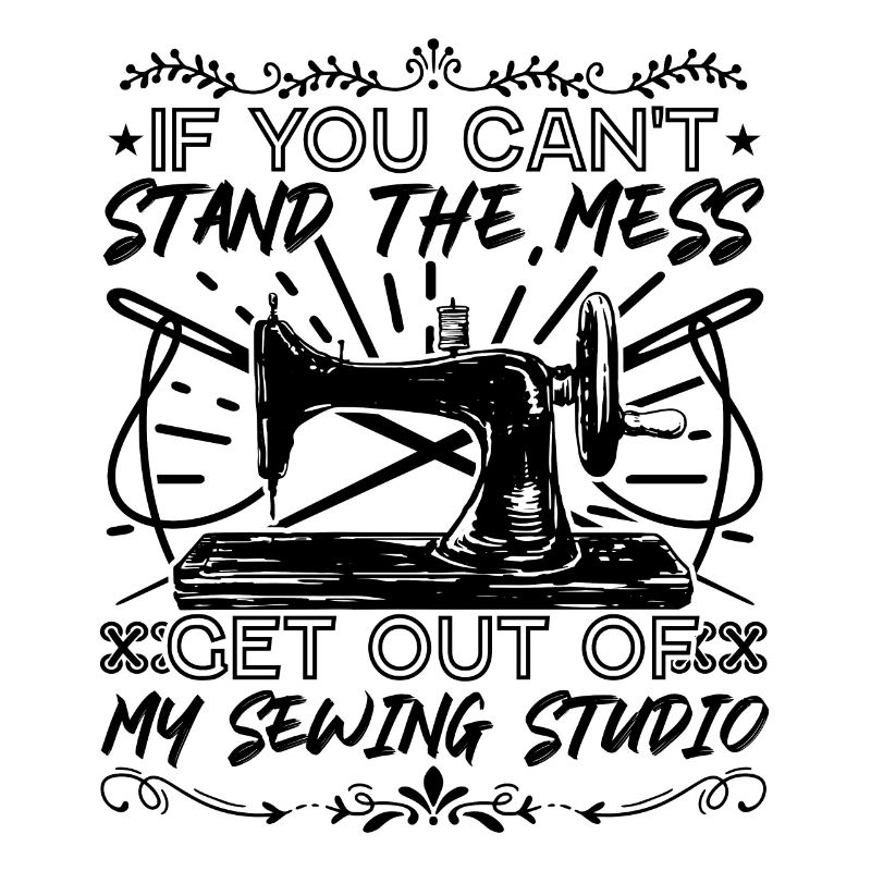 My Sewing Studio Funny Quote Sewing Machine Fan