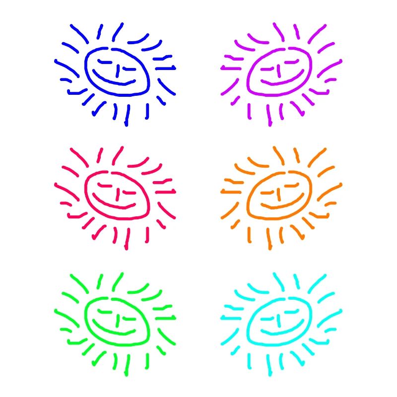 Sun Sticker Blue Turqis