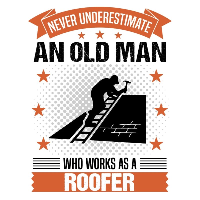 Dachdecker Alter Mann Spruch Herren Geschenk