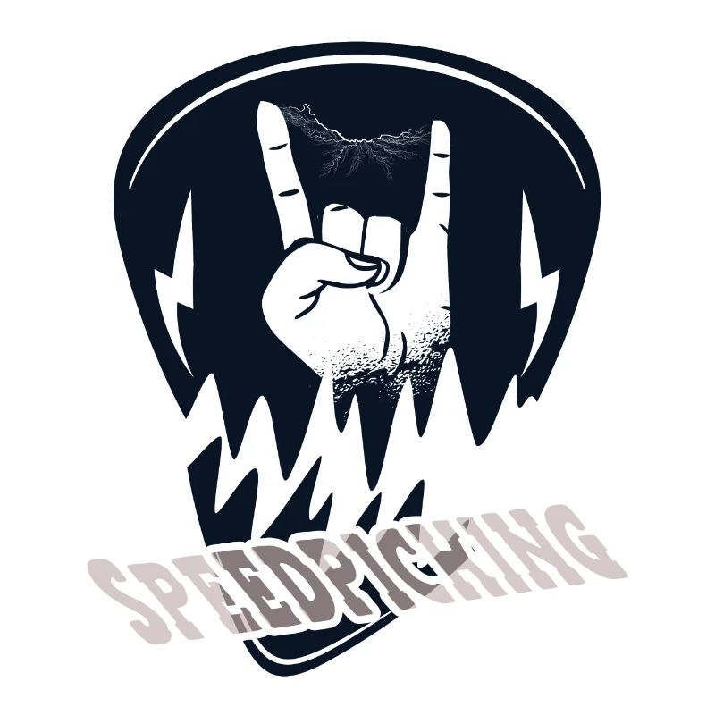 Speedpicking Plectrum with devil's greeting for guitar