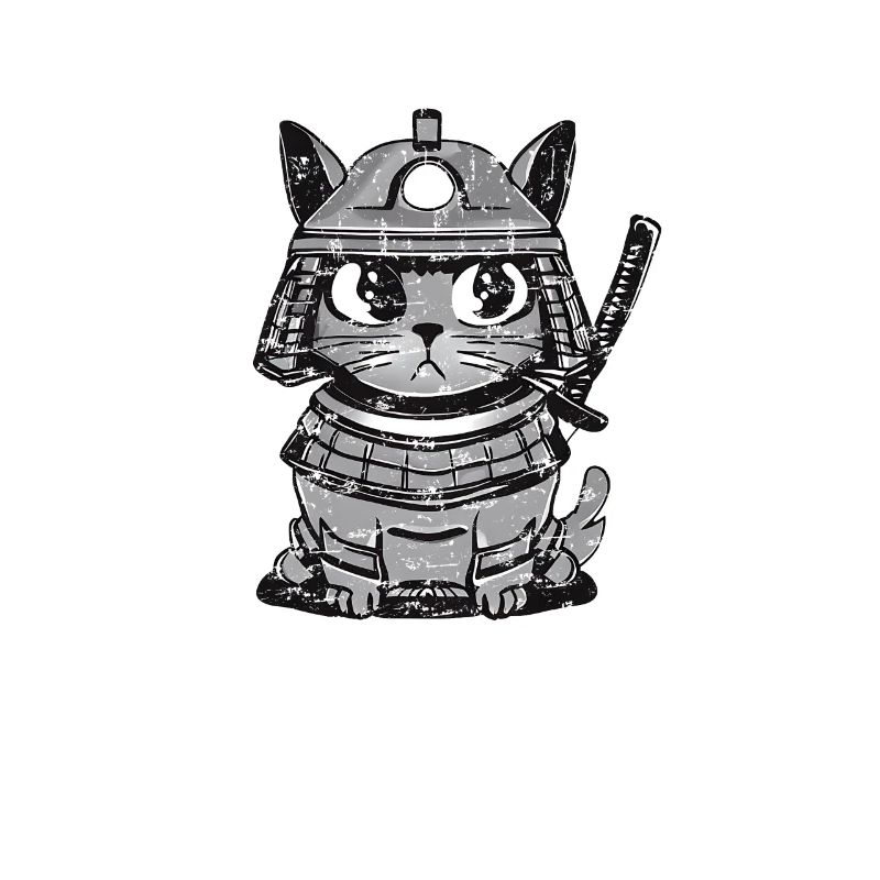 Cat Cat Samurai Japon Katana Épée