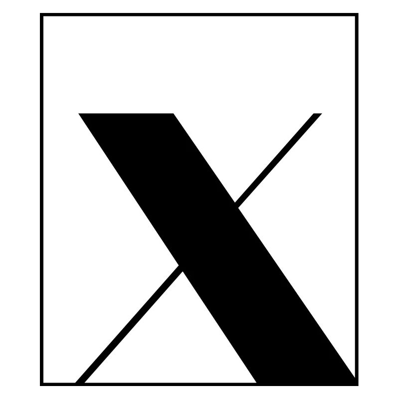 Letter alphabet x
