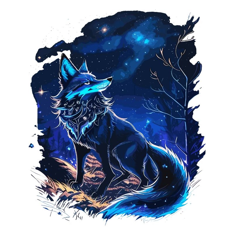 Mystischer Fuchs im Wald