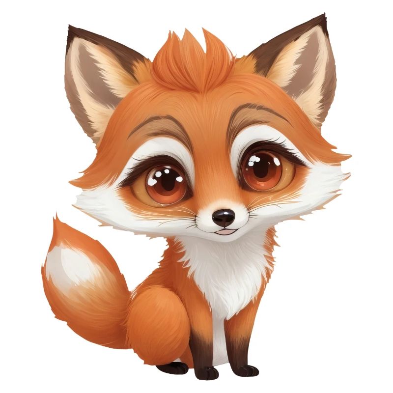 Süßer sitzender Fuchs