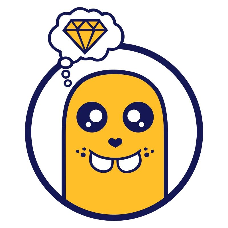Cute Comic Figurine (Diamond, Circle)