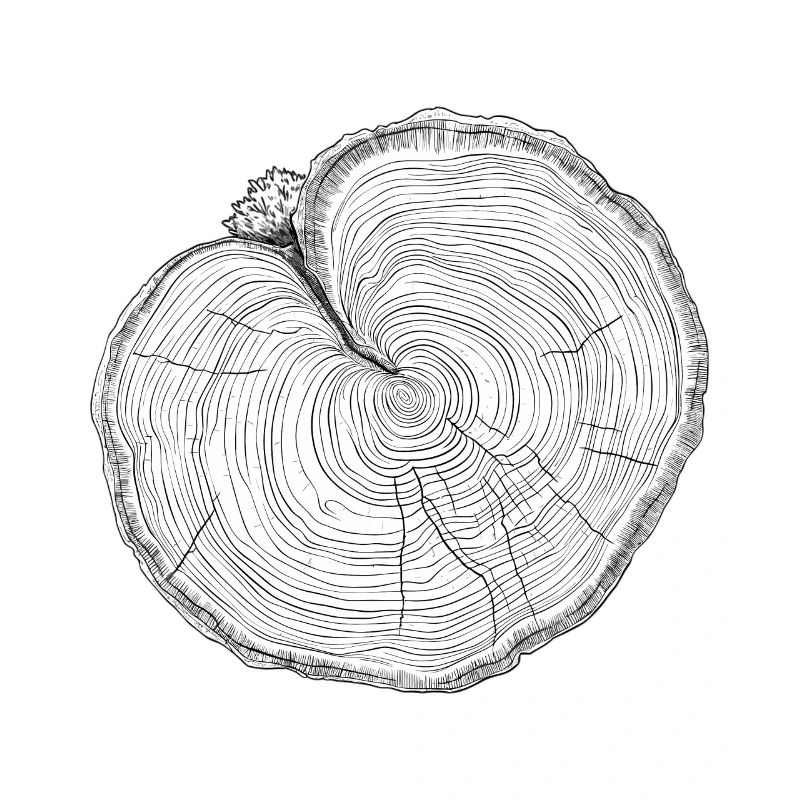 Nature motif - tree slice