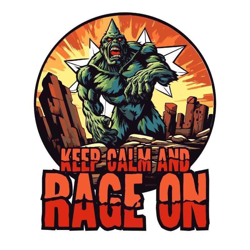 Reste calme et continue à faire rage, rage monstre