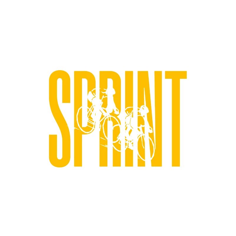 Course cycliste Sprint Silhouette