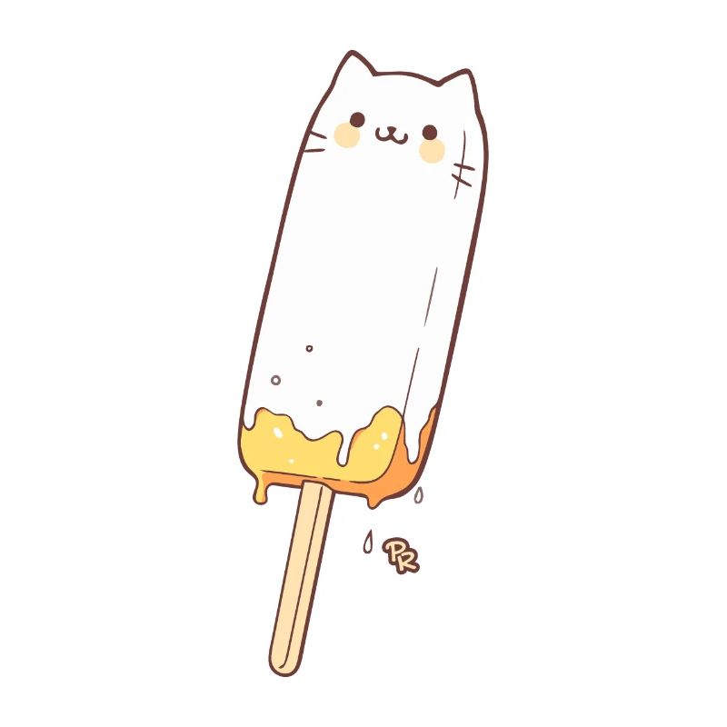 Un chat popsicle mignon