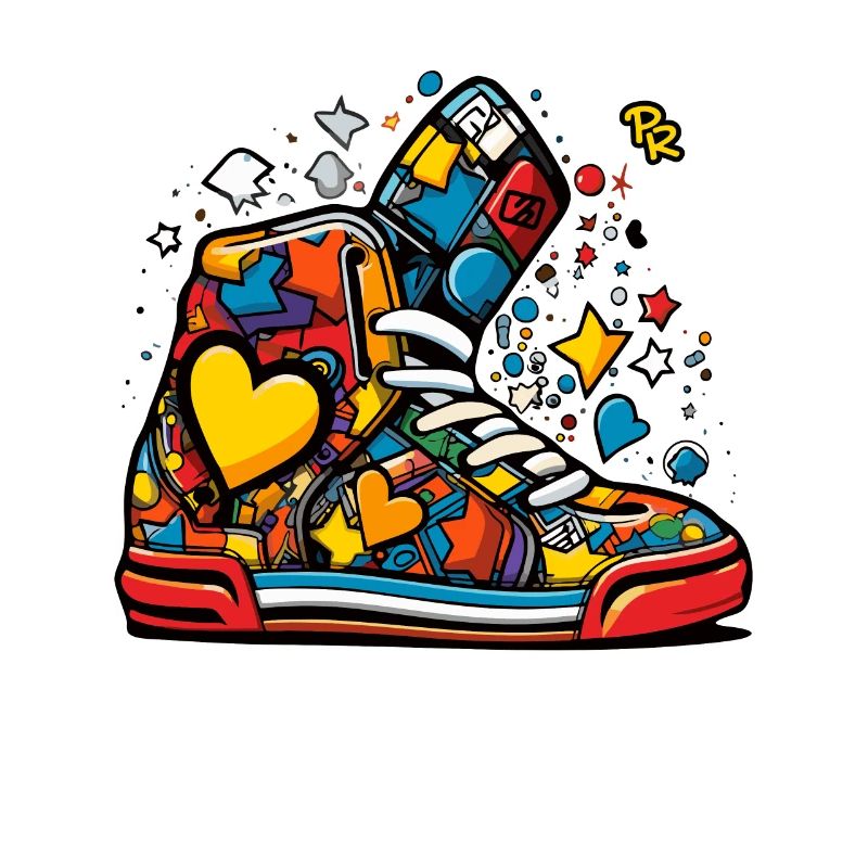 Cartoon Graffiti Love Baskets
