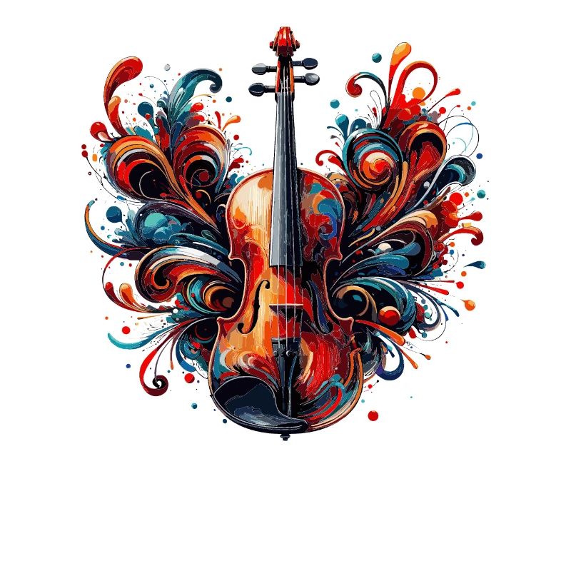 ColoUful Violin Drawing