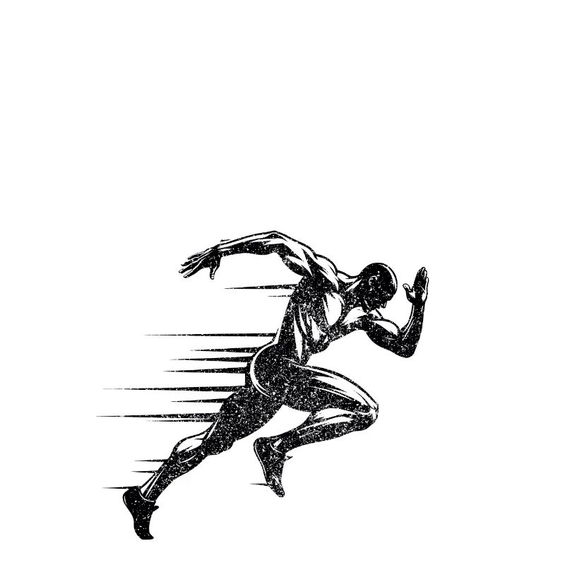 Bahnläufer Sprinter Sprint 100m Sprinter