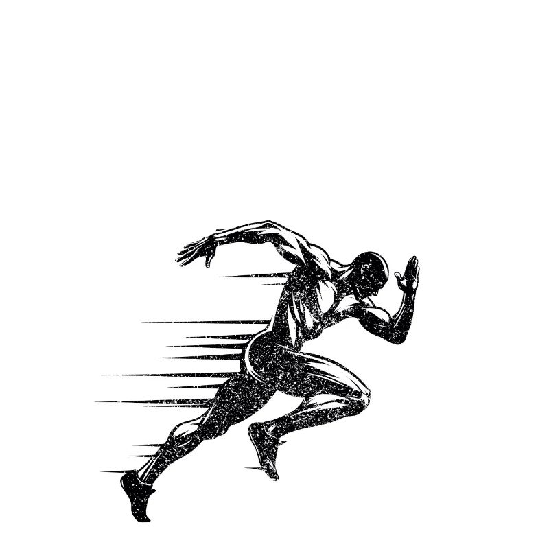 Track Runner Sprinter Sprinting 100m sprinter