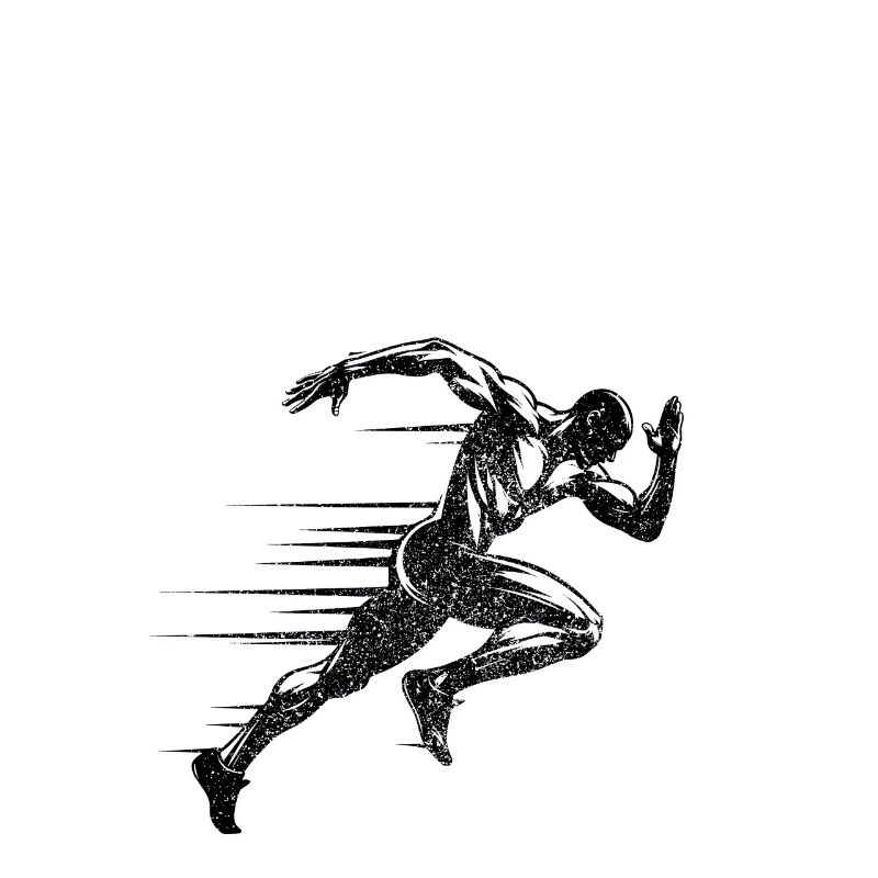 Track Runner Sprinter Sprinting 100m sprinter