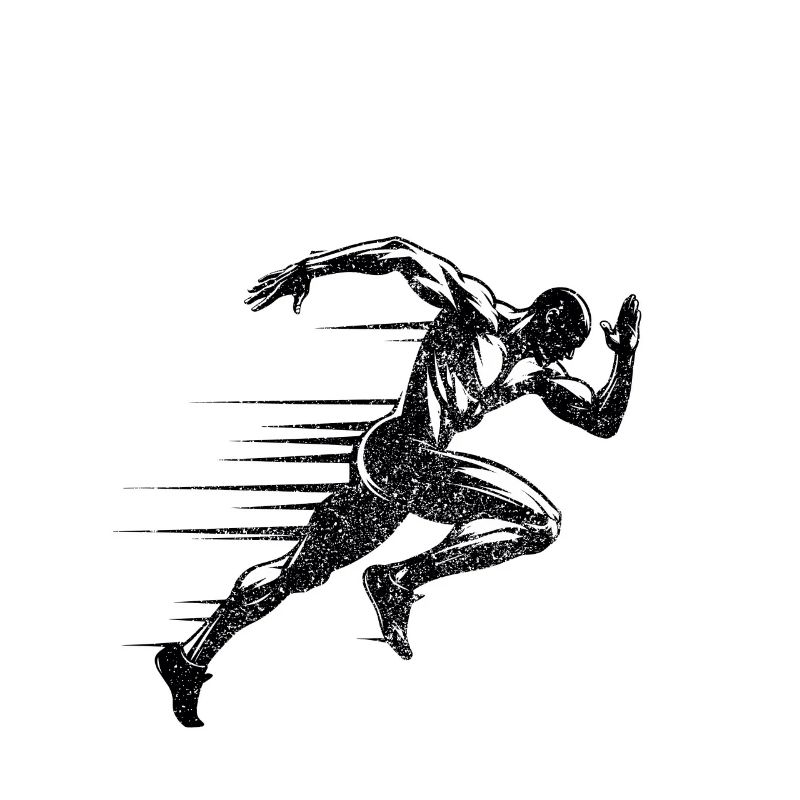 Coureur sur piste Sprinter Sprint 100m sprinter