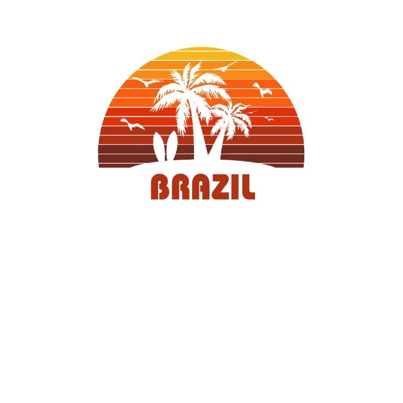 Souvenir cool de coucher de soleil sur la plage du Brésil