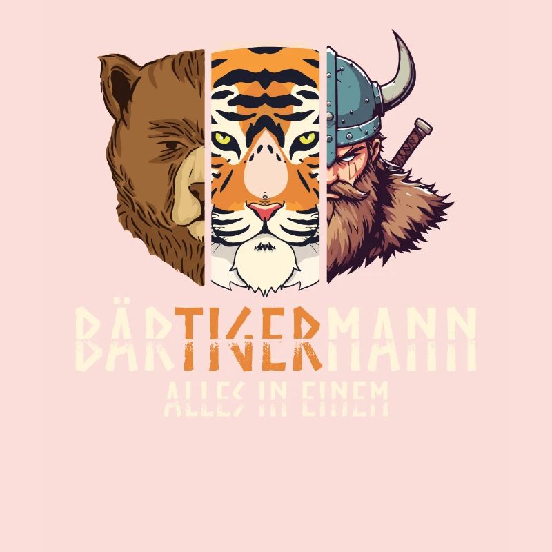 BeardTigerMan Funny Beard Holder Tee
