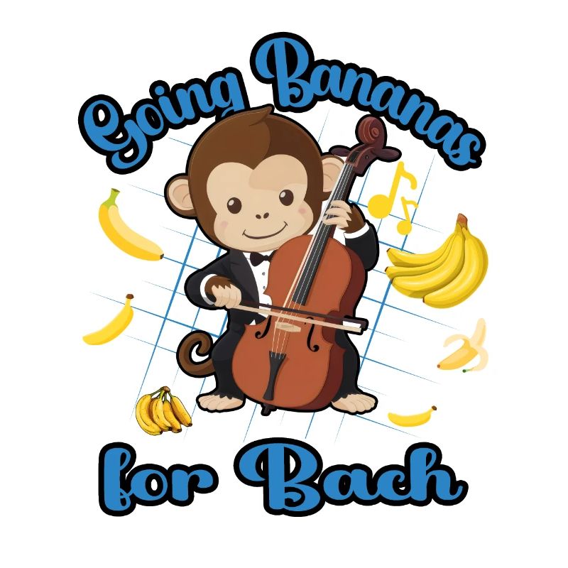 Going Bananas for Bach Funny Monkey Design