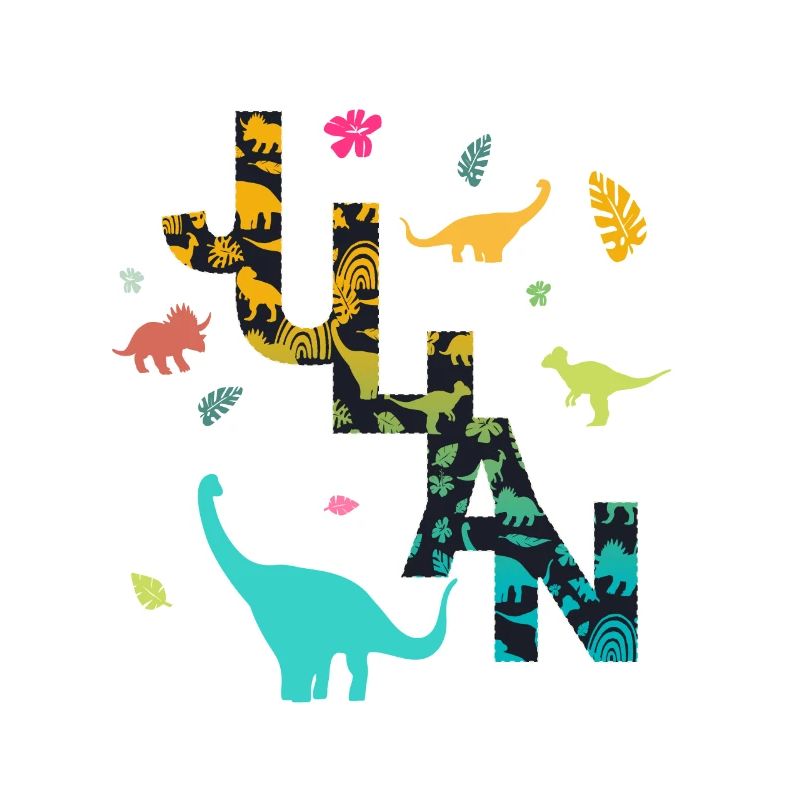 JULIAN - Beautiful boy name with dinosaur