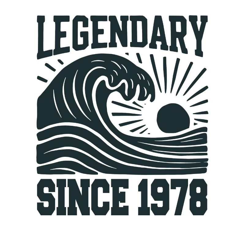 Legendary Since 1978 Birthday Wave