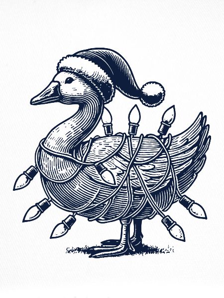 Christmas Funny Clumsy Goose