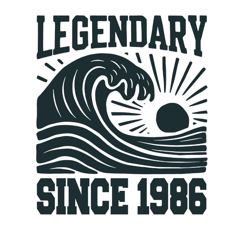 Legendary since 1986 Birthday Wave