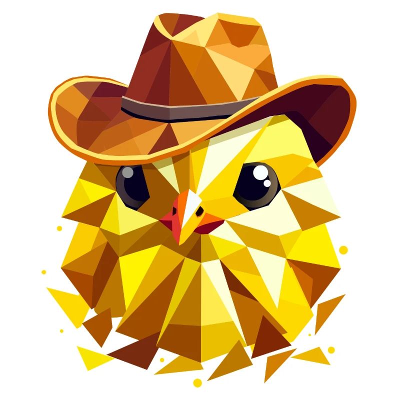 Cute chick with a stylish cowboy hat