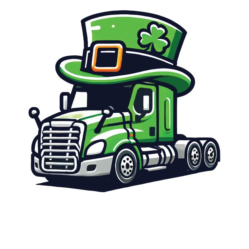 Camion de la Saint-Patrick avec cylindre