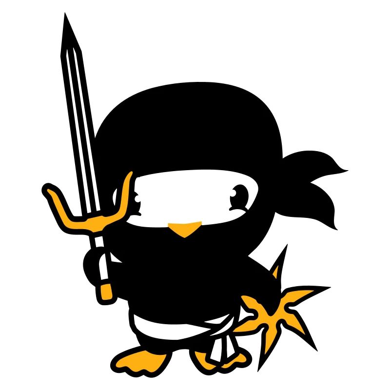 Vogel Ninja Kämpfer Assassin Schwert Ninjastern