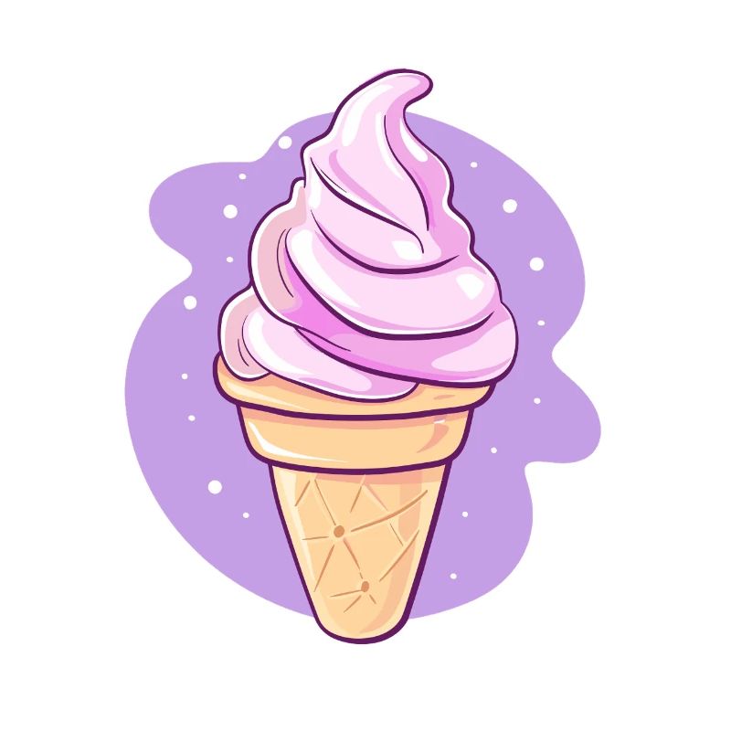 Glace molle rose