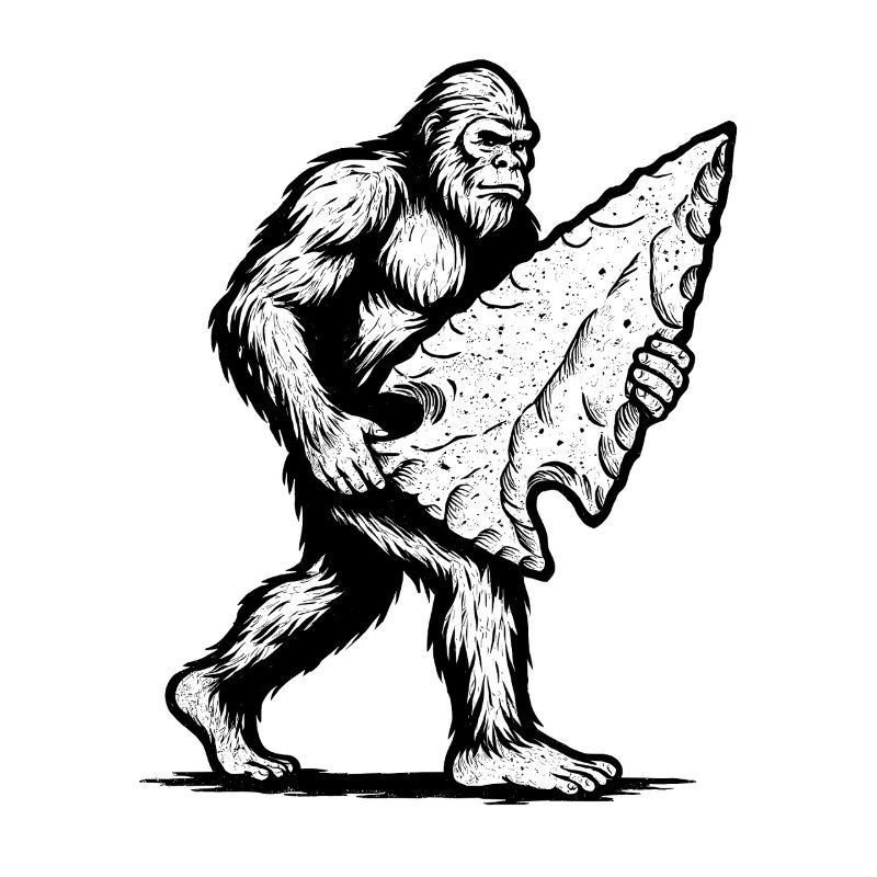 Bigfoot Pfeilspitze Pfeilspitzen Steinzeitmensch