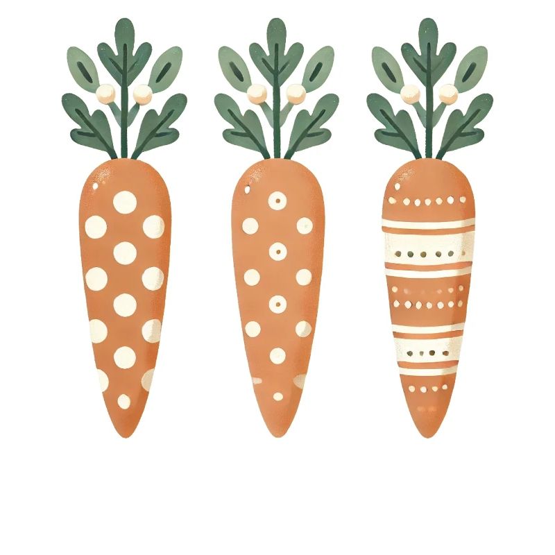 Niedliche Ostern Karottenmuster